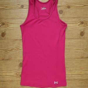 Under Armour Pink Ribbed Athletic Tank Top Small